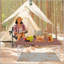Table pliante portative robuste, table de camping d'extérieur avec capacité de charge de 135 kg avec surface résistante aux taches et pieds en acier, table d'appoint pliable sans assemblage-472026125