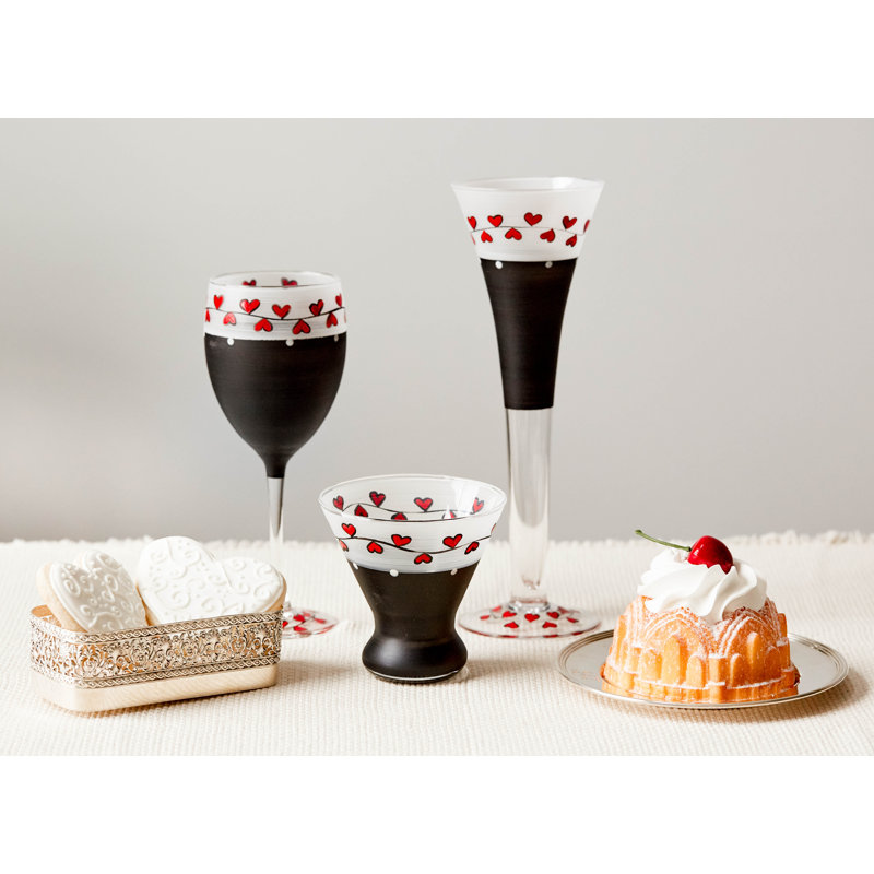 Flûte en verre Hearts & Vines