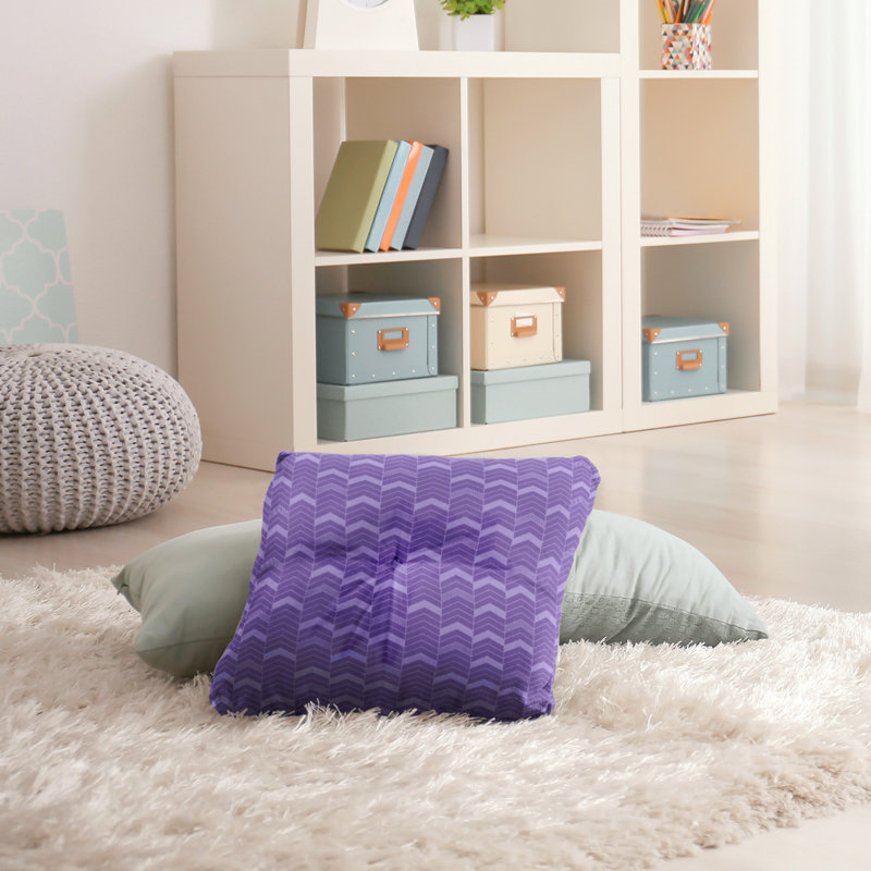 Coussin Rhonda, 26 po x 26 po, Mauve améthyste