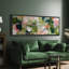Grande impression sur toile encadrée - reproduction abstraite colorée pour décoration intérieure moderne-119328949-119328951