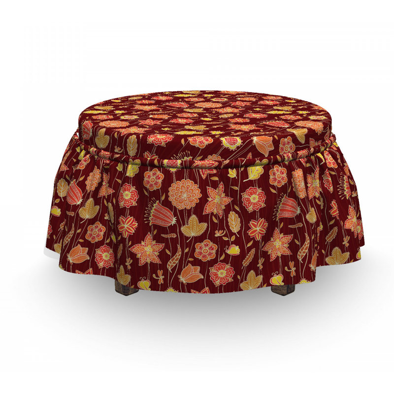 Housse pour repose-pieds de fleurs flamboyanty concept