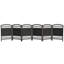 3 Ft. Tall Fiber Weave Room Divider - Black - 6 Panels-975401381-969361065-975401384