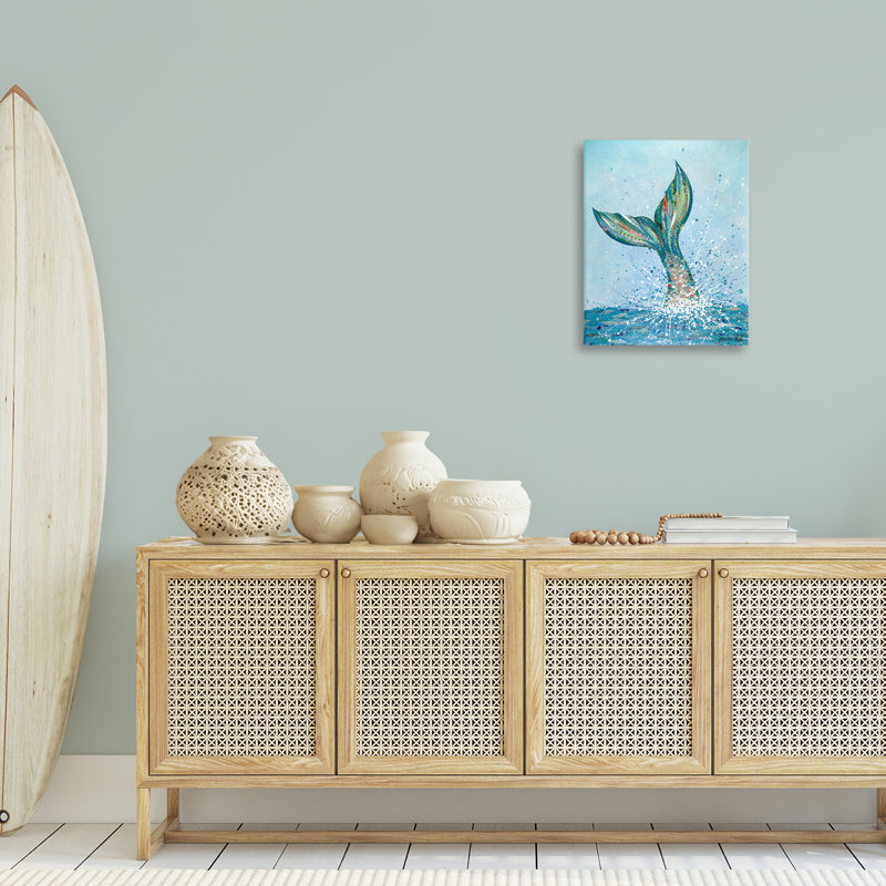 «Diving Mermaid Tail» par Jennifer Peck, H 20 po x l 16 po