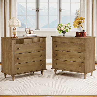 Oversized Nightstand With 3 Drawers