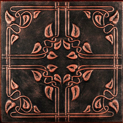 Ivy Leaves 1.6 ft. x 1.6 ft. Polystyrene Glue-up Ceiling Tile