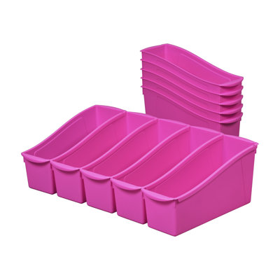  ECR4Kids Linking Plastic Storage Book Bin, Multipurpose Organization, 10-Piece
