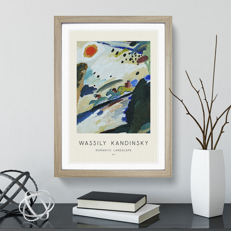 Romantic Landscape by Wassily Kandinsky - Picture Frame Graphic Art, 48cm H x 36cm W x 2cm D