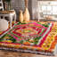 Tapis à poil long performance rose / vert thierry-31301201