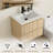 24" Wall Mounted Bathroom Vanity Set With Sink Top, Faucet And Drain, Wood Tune Floating Cabinet-340957878