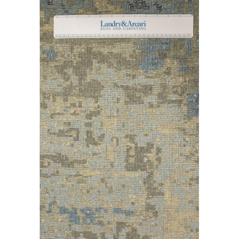 Tapis rectangulaire unique de 9 pi x 12 pi 2 po bleu