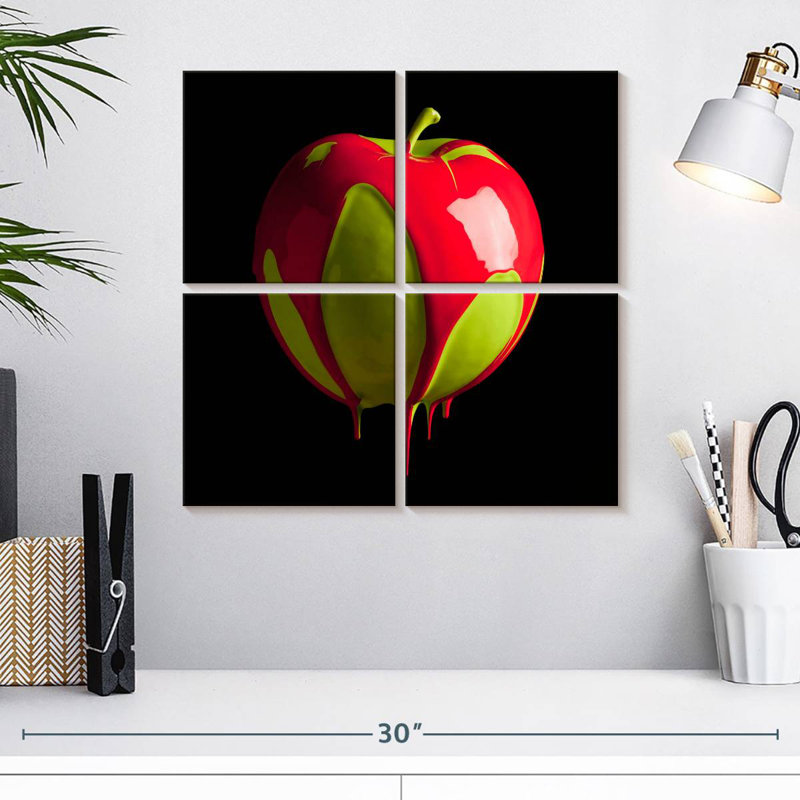 Yarlin Apple Color Drip, 18" H x 18" W