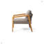(Ensemble de 2) Fauteuils club d'extérieur en bois d'acacia avec coussins