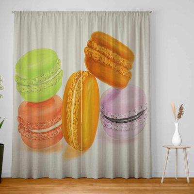 Small Bites of Macaroons - Blackout Window Curtain Pair