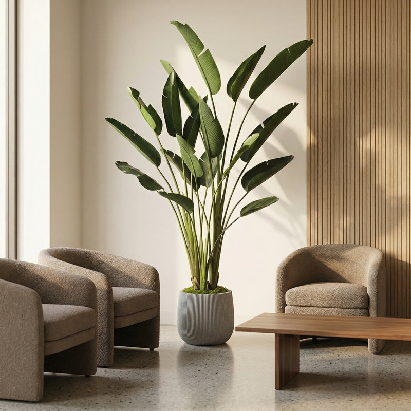 Bird of Paradise in Fiberstone Planter