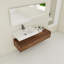 Meuble-lavabo mural spacieux et élégant avec lavabo en résine durable et nombreuses options de rangement