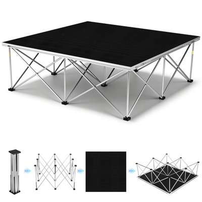 Plateforme de scène portable Witshock de 4 x 4 pi de hauteur 16,5 po | Capacité de charge de 1540 lb |
