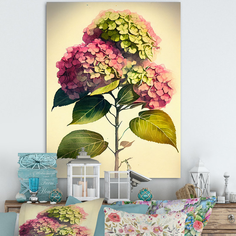 Hydrangena II - reproduction sur toile, H 40 po x l 30 po x P 1,5 po, Toile tendue