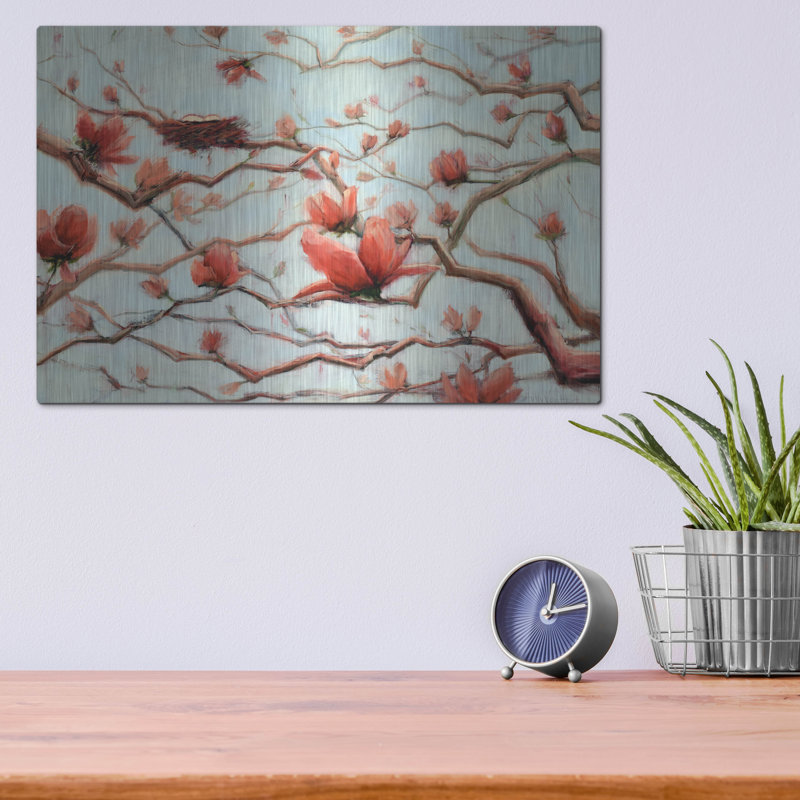 «Poss Possibilits in Full Bloom» par Holly Van Hart, art mural en métal, H 12 po x l 16 po