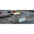 43" Propane Gas Fire Pit Table, 60000 Btu Rectangular Open Weave Wicker Fire Pit With Glass Wind Guard