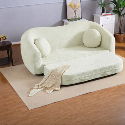 Compression Convertible Sofas, 86 Inch Chenille Modern Home Recliner