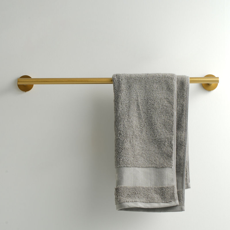 23.62in Wall Mounted Single Towel Bar, Brushed Gold