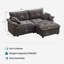 Canapé de 88,9 po de large avec repose-pieds, canapé modulaire Cloud, canapés modulaires pour le salon, revêtement capitonné en forme de nuage sans dossier, dossier capitonné et design moderne-1535532186