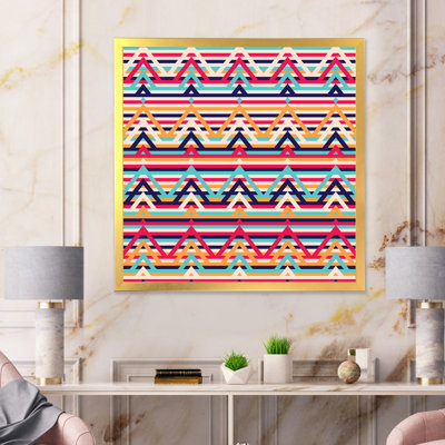 " Blue Red And Orange Ethnics Geometrics "