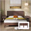 Tête de lit en bois, tête de lit large en bois seulement, têtes de lit de style campagne moderne, panneau cannelé mural, têtes de lit à oreilles Boho-161763323-161763326