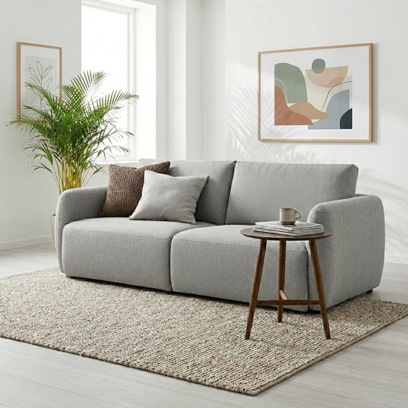 Nobie 3 Seater Sofa, Light Grey