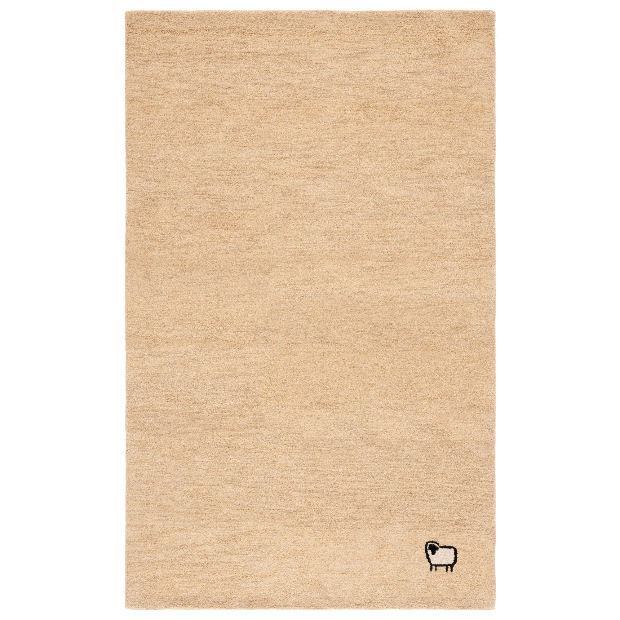 Lonzo Handmade Beige Rug, Rectangle 8' x 10'