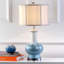 Lampe de table métallique / bleue / crème 28,5 po Tangier