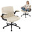 Oil-Waxed Leather Swivel Chair With Flip-Up Armrests-974970031