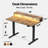 Electric Height Adjustable Standing Desk With Power Outlet And Led Light , Home Office Desk with Large Monitor Shelf-117664312