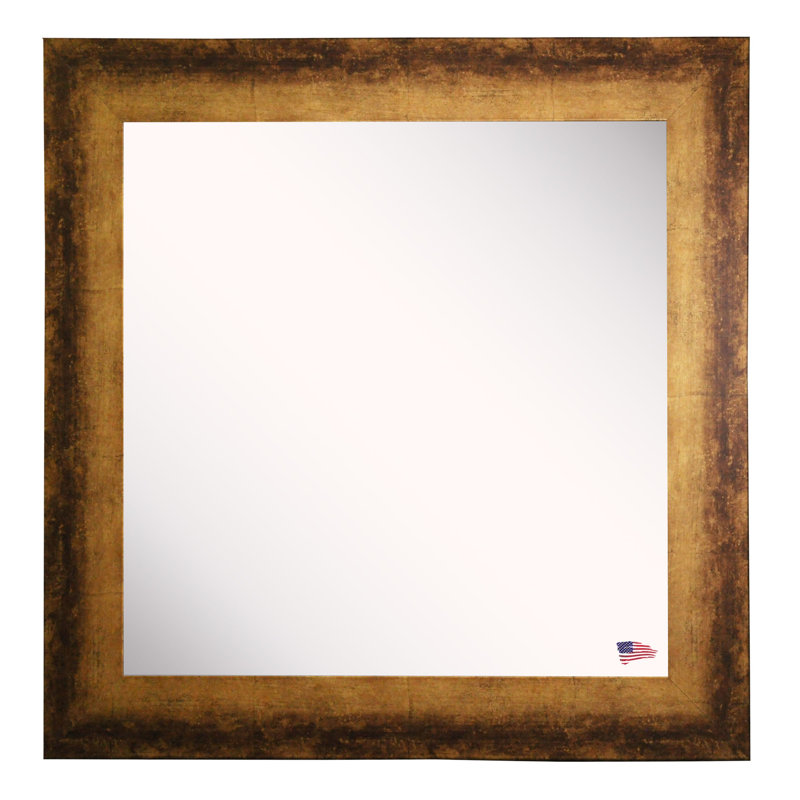 Arkansas Wood Flat Wall Mirror, 39.5" H x 39.5" W