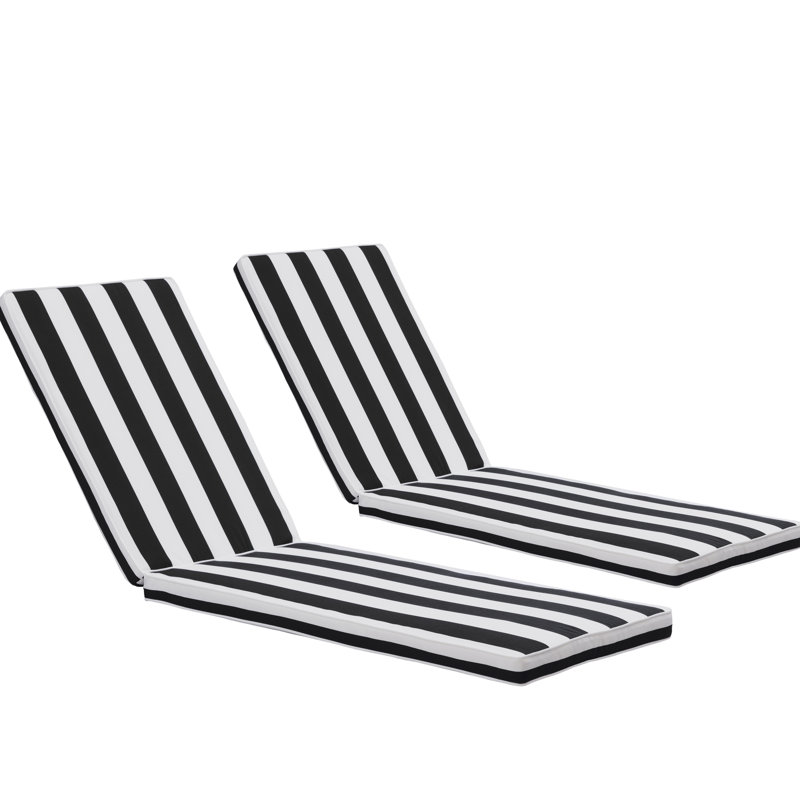 Outdoor Chaise Seat Cushion - Breathable , Protected, Fade , Removable Zipper Cover, Resilient Foam Filling 2Pcs Patio Funiture Back Cushions, Quality Protected & Fadeproof, Detachable Zippered