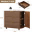 80cm W Solid + Manufactured Wood Bedside Table-1258089778