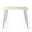 Modern Industrial Table with Metal Legs, Black & White, 35.4 x 29.5 x 35.4 inches | 100% Melamine Coated Particle Board, Thickness: 0.7 inches | Elegant Marble Design for Home Office & Dining Spaces, Durable & Stylish-126890977