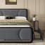 Lit plateforme capitonné en velours Dorrough-1308040330-1298385650