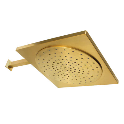 Kingston Brass Shower Scape 12-Inch Square Rainfall ABS Shower Head with 15-3/4-Inch Shower Arm