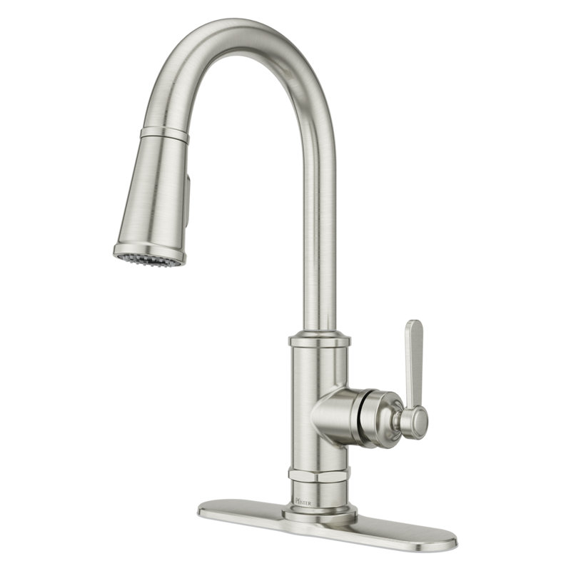 Pull Down Single Handle Kitchen Faucet, Stainless Steel