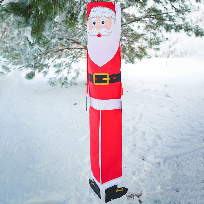 Glyn Lil' Santa Claus 3D Windsock, 40" H x 6" W