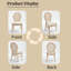Chaises de salle à manger rembourrées de style français, de 2, naturelles, pieds avant, aspect métallique, démontables, empilables, assise en lin de coton, structure en bois massif rembourrée, lin, dossier net,