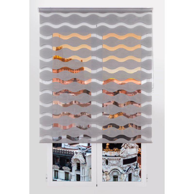 Semi Sheer Zebra Shades, 175 cm L x 125 cm W, Grey