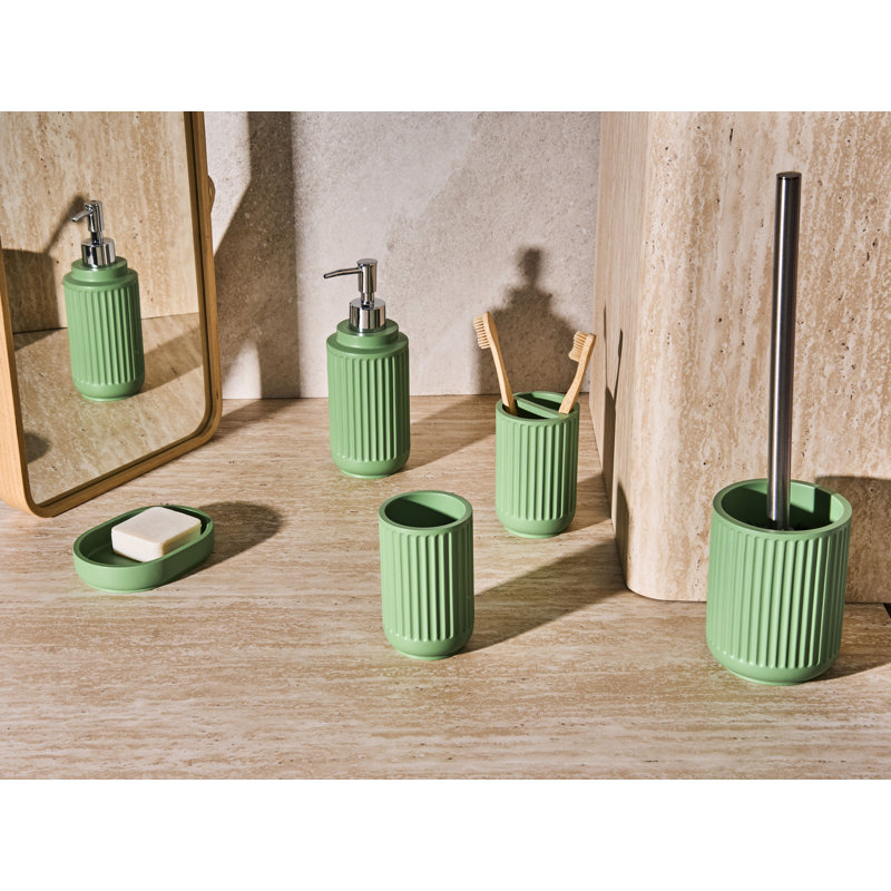 Bathroom Accessory Set, Green