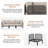 Rope Woven Aluminum Patio Furniture Set Modern 5 Pieces Outdoor Furniture Set Outdoor Conversation Sets,Upgarded Grey