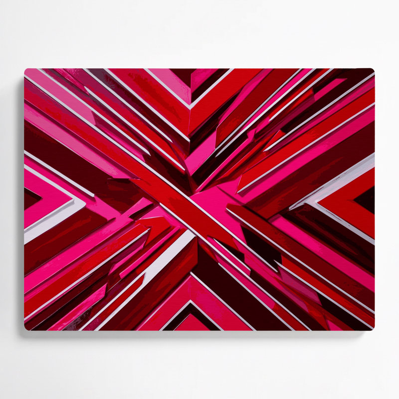 Art mural rigide en métal rouge 23, H 11 po x l 14 po