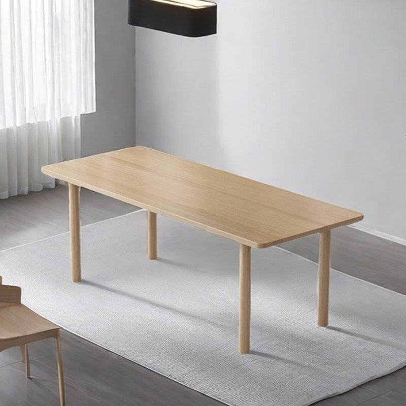 La longue table de salle à manger en bois massif est très simple, H 29,53 po x L 62,99 po x l 27,56 po