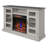 duraflame® Electric Fireplace Entertainment Center with Glass Cabinet Storage, Blanco Oak