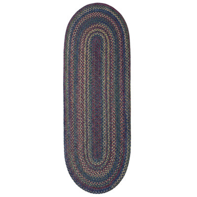 Tapis d'intérieur réversible et multicolore en nylon tressé, polyester et laine Walnut Cove