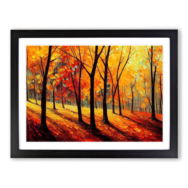 Sublime Autumn Forest Vol.1 Abstract - Framed Print, Black, 46cm H x 64cm W x 2cm D